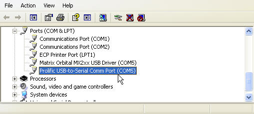 prolific usb to serial comm port driver windows 7 64 bit